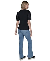 Karl Lagerfeld Paris Women's Logo-Trim Top