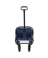 Collapsible Utility Wagon with Liners: Camping, Beach, Groceries