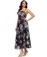 Betsy & Adam Women's Floral-Print Lace Sleeveless Dress
