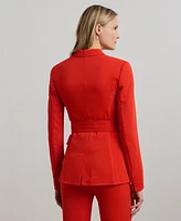 Lauren Ralph Women's Belted Stretch Cady Jacket