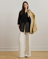 Lauren Ralph Women's Shadow-Stripe Dobby Shirt
