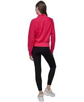 Dkny Sport Women's Space-Dyed Half-Zip Raglan-Sleeve Top