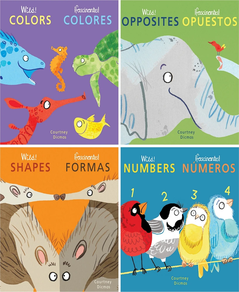 Child's Play Books Wild Concepts Bilingual Board Books, Set of 4