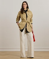 Lauren Ralph Women's Linen-Blend Twill Wide-Leg Pants