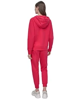 Dkny Sport Women's Two-Tone Zip-Front Long-Sleeve Hoodie