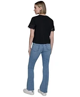 Karl Lagerfeld Paris Women's Lace-Trim Knit Top