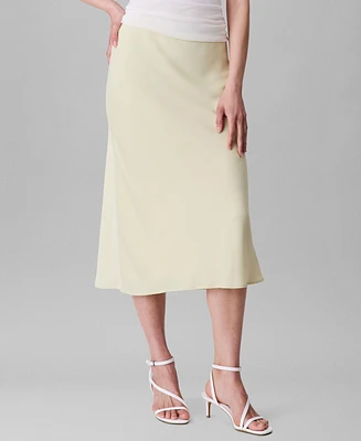 Calvin Klein Women's Logo-Waist Pull-On Midi Skirt