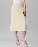 Calvin Klein Women's Logo-Waist Pull-On Midi Skirt