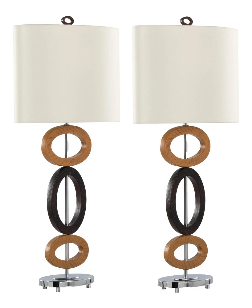 Lumisource 29" Polyresin Hoops Table Lamp, Set of 2