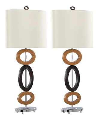 Lumisource 29" Polyresin Hoops Table Lamp, Set of 2