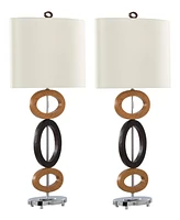 Lumisource 29" Polyresin Hoops Table Lamp, Set of 2