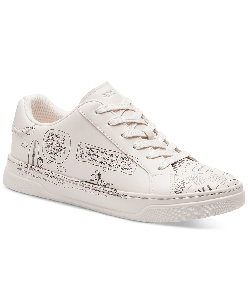Coach Women's Peanuts Comic High Line Leather Sneakers