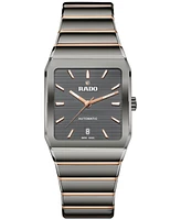 Rado Unisex Swiss Automatic Anatom Rose Gold Pvd Stainless Steel & Gray Ceramic Bracelet Watch 33mm
