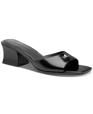 Coach Women's Sculpted C Leather Block-Heel Sandals