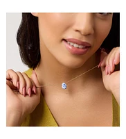 Ana Luisa - Gold Statement Necklace - Pebble Mini Marble Blue