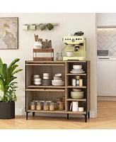 Farmhouse Style Shoe Cabinet – Flip-Up See-Through Doors with Adjustable Shelves for Versatile Storage
