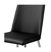 Set of Two Upholstered Faux Leather Dining Chairs for Modern Home Interiors