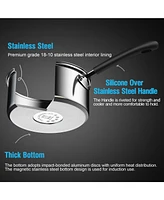 Cook N Home Professional Saucepan, 1-qt and 2-qt, Silver