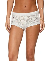 Edikted Women's Elisa Open Knit Shorts