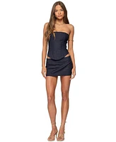 Edikted Women's Rebel Linen Look Mini Skort