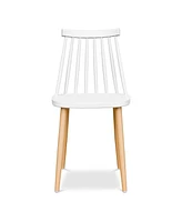 Durable Windsor Back Dining Chair Metal and Plastic Design for Everyday Use