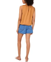 1.state Women's Cotton Sleeveless Bubble Top