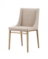 Set of 2 Brass Contemporary Dining Chairs for Modern Kitchen or Dining Room