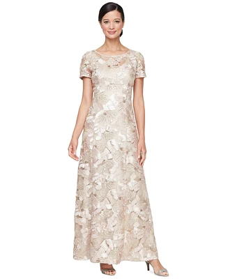 Alex Evenings Petite Embellished Lace Gown