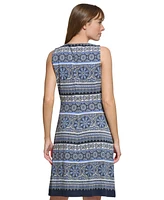 Tommy Hilfiger Petite Printed Jersey Sleeveless Dress