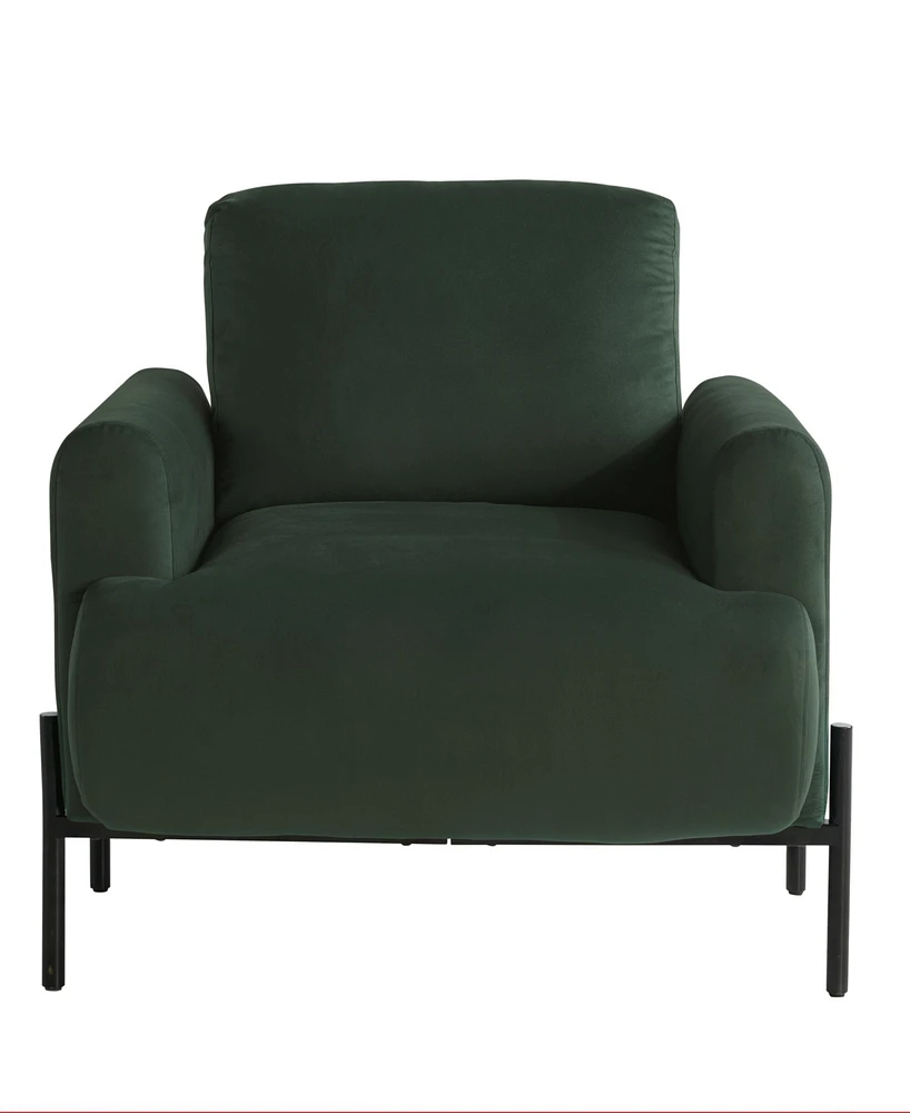 Lifestyle Solutions 35.3" Velvet Kyoto Accent Chair