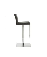 Sleek Stainless Steel Bar Height Chair for Indoor or Outdoor Use