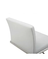 Sleek Stainless Steel Bar Height Chair for Indoor or Outdoor Use