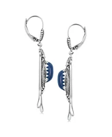 Sterling Silver Sodalite Trapezoid Earrings