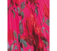 Xscape Petite V-Neck Empire-Waist Pleated Gown