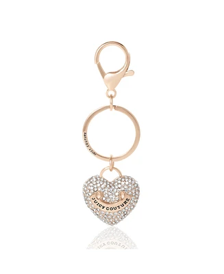 Juicy Couture Pave Heart Keychain – Sparkling Gold-Tone Charm