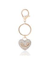 Juicy Couture Pave Heart Keychain – Sparkling Gold-Tone Charm