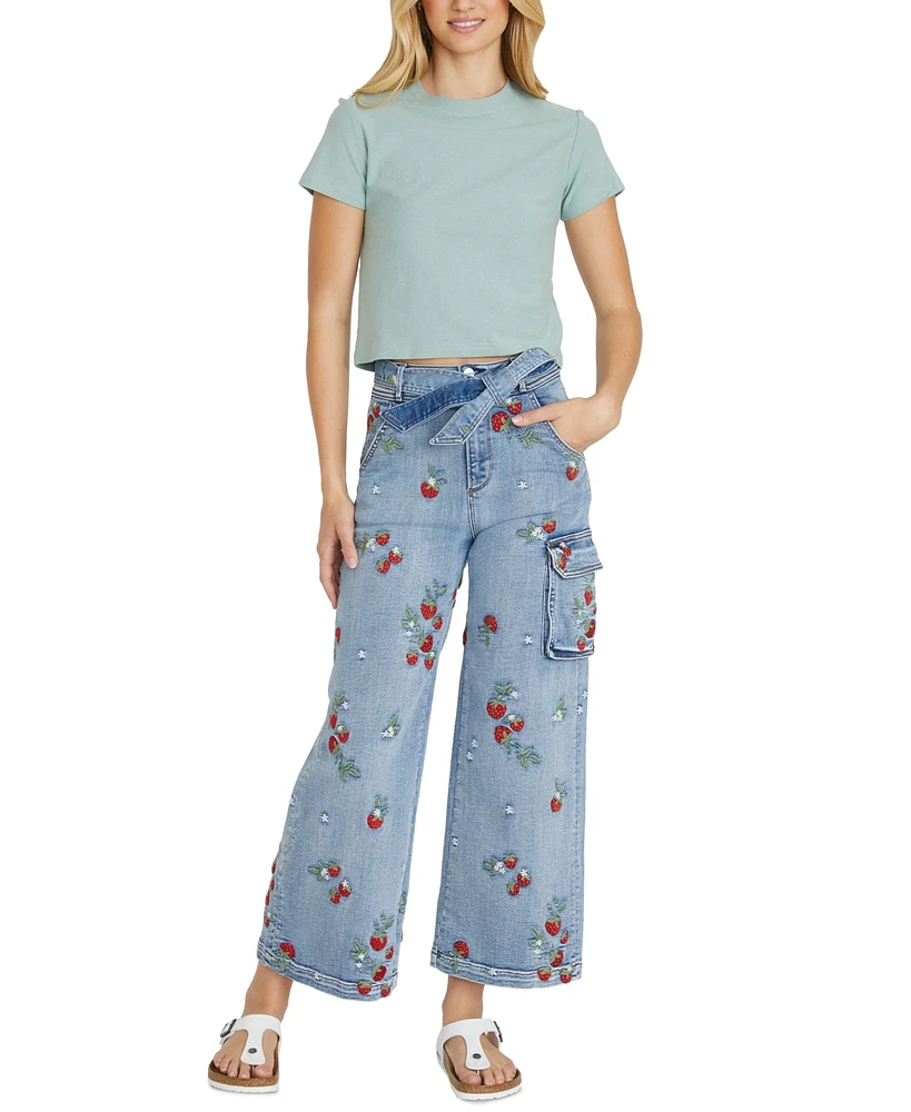 Driftwood Women's Olivia Belted Cargo Jeans X Strawberry Fields