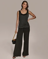 Donna Karan New York Women's Satin Scoop-Neck Tank Top