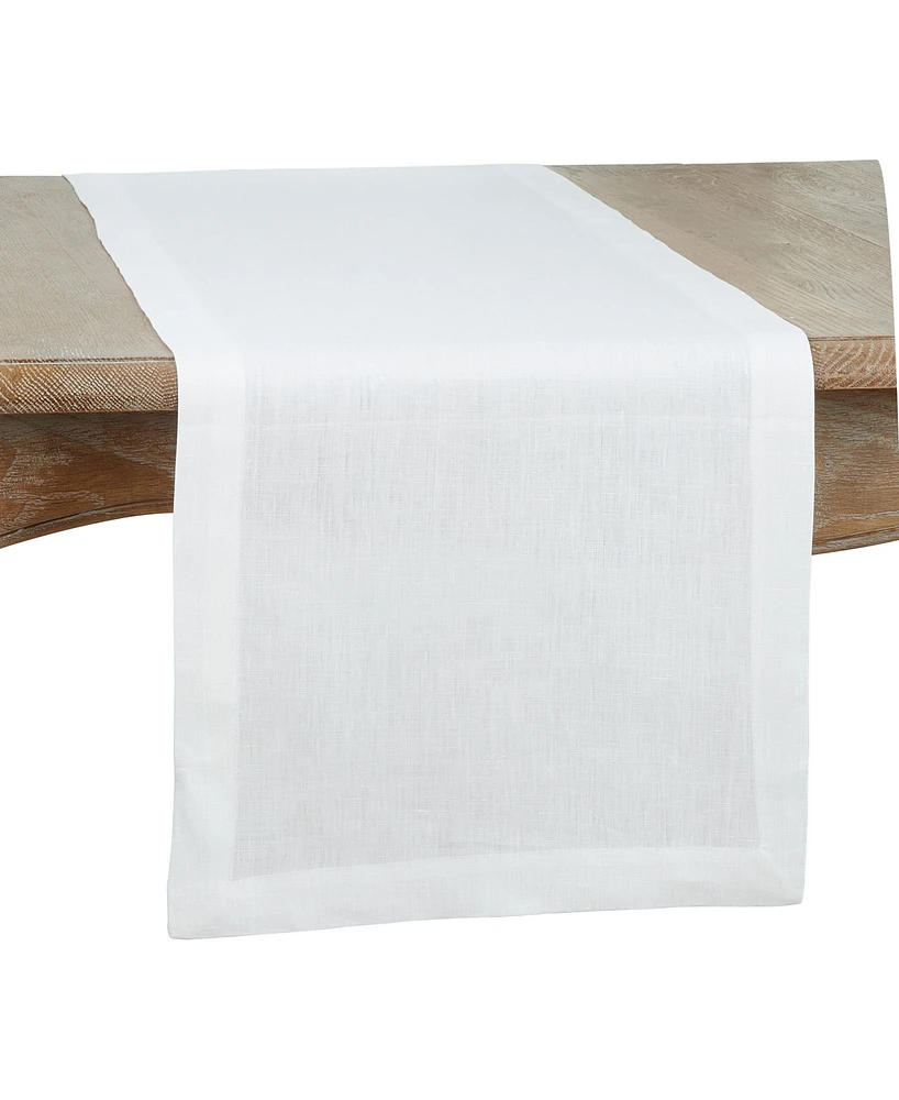 Saro Lifestyle Pure Linen Table Runner