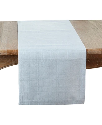 Saro Lifestyle Classic Stitched Plaid Table Runner