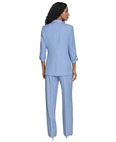 Calvin Klein Petite Faux Denim 3/4-Sleeve Blazer