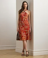 Lauren Ralph Women's Floral Georgette Halter Dress