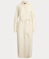 Lauren Ralph Lauren Women's Belted Linen Shirtdress