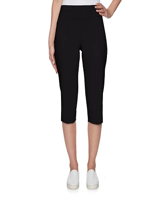 Ruby Rd. Petite Elastic Waist Pull-On French Terry Capri Pants