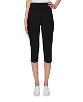 Ruby Rd. Petite Elastic Waist Pull-On French Terry Capri Pants