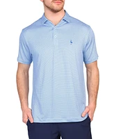 Tailorbyrd Men's Mini Geo Printed Performance Polo