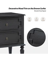 Kim 28"Tall 2-Drawer Nightstand