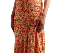 Bcx Juniors' Printed Linen-Blend Skirt