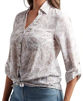 Bcx Juniors' Printed Button-Up Shirt