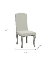 Contemporary Upholstered Fabric Dining Parsons Chairs – Set of 2